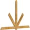 Ekena Millwork Kennewick Rough Sawn Timber Gable Bracket, Western Red Cedar, 108"W x 72"H x 2"D x 6"F, 16/12 Pitch GBW108X72X0206KEN00RWR - alternate 2